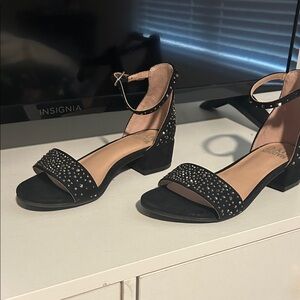 Elegant Black Studded Kids Dress Shoes